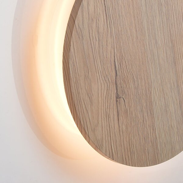 Απλίκα Τοίχου LED Aca Eclipse ZM1705LEDWLW Light Wood