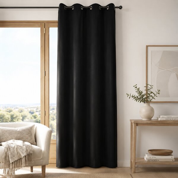 Κουρτίνα (135x240) Με Τρουκς S-F Duo Noir R61490026
