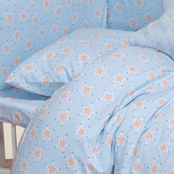 Σεντόνι Λίκνου Επίπεδο (85x110) Melinen Baby Line Mini Stars Sky