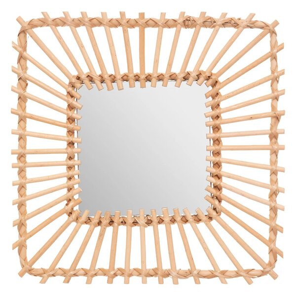 Διακοσμητικός Καθρέφτης Τοίχου (40x40) A-S Rattan Square 185830