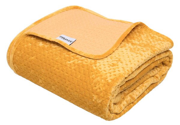 Κουβερλί Βελουτέ Μονό (160x220) Anna Riska Velvet Verona Mustard