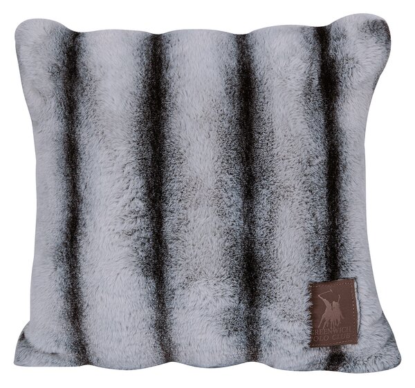 Διακοσμητικό Μαξιλάρι Faux Fur-Velvet 42x42εκ. Premium 3471 Γκρι Greenwich Polo Club