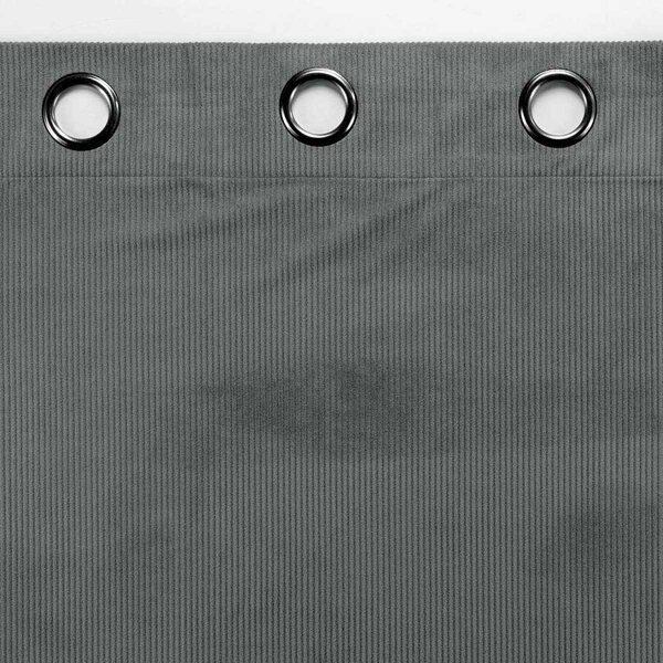 Κουρτίνα Βελουτέ (140x260) Με Τρουκς L-C Casual Anthracite 1611434