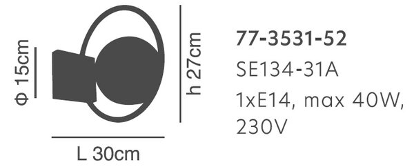 Απλίκα Τοίχου Homelighting Athen 77-3531 Brass