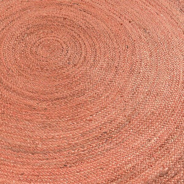 Στρογγυλό Χαλί Καλοκαιρινό (Φ150) Polcarpet Jute Plain Coral