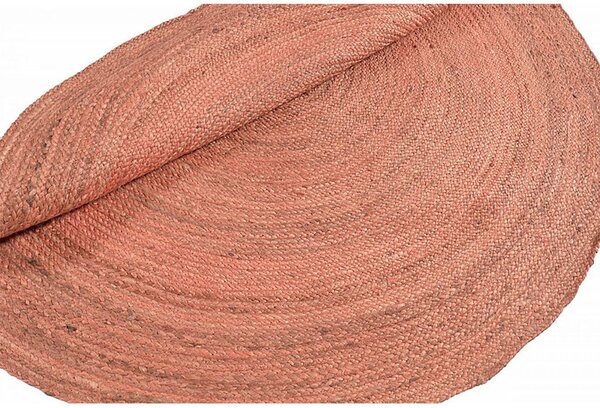 Στρογγυλό Χαλί Καλοκαιρινό (Φ150) Polcarpet Jute Plain Coral