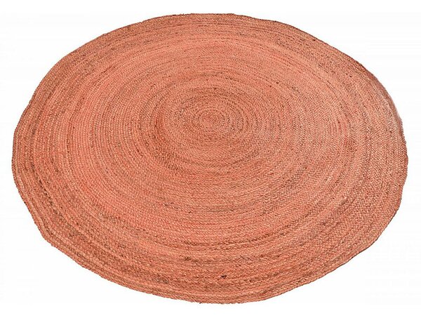 Στρογγυλό Χαλί Καλοκαιρινό (Φ150) Polcarpet Jute Plain Coral