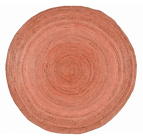 Στρογγυλό Χαλί Καλοκαιρινό (Φ150) Polcarpet Jute Plain Coral