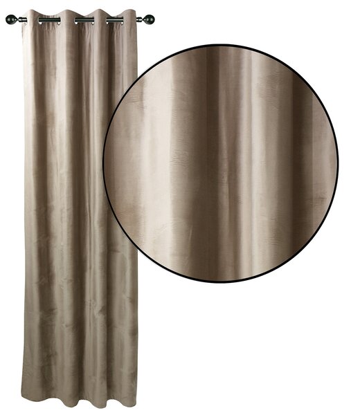 Κουρτίνα Βελουτέ (140x270) Με Τρουκς Das Home 2227 Beige
