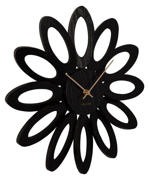 Ρολόι Τοίχου (Φ40) Karlsson Fiore Veneer Black