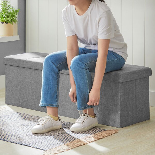 Ταμπουρέ Με Αποθηκευτικό Χώρο (110x38x38) Songmics LSF77GV2