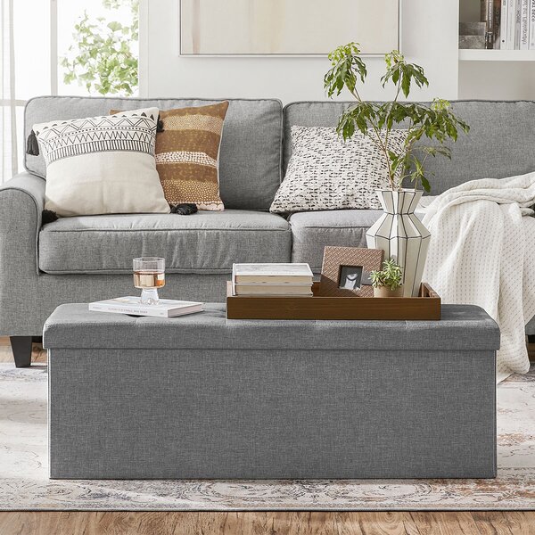 Ταμπουρέ Με Αποθηκευτικό Χώρο (110x38x38) Songmics LSF77GV2