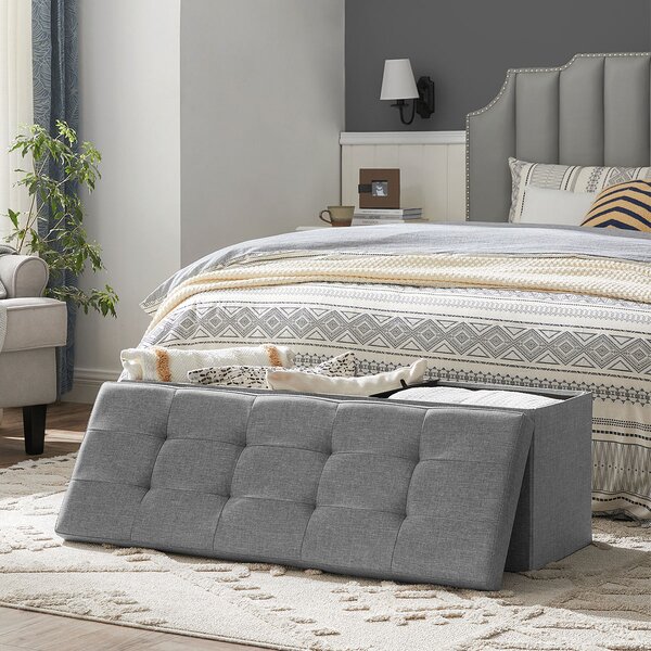 Ταμπουρέ Με Αποθηκευτικό Χώρο (110x38x38) Songmics LSF77GV2