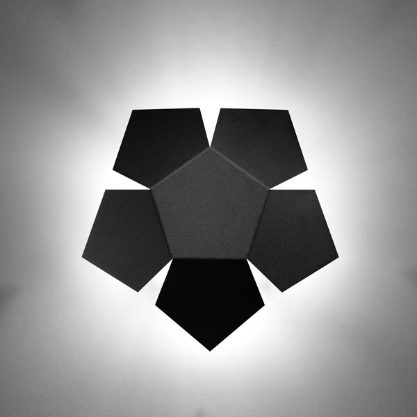 Απλίκα Τοίχου Sollux Penta Black SL.0423