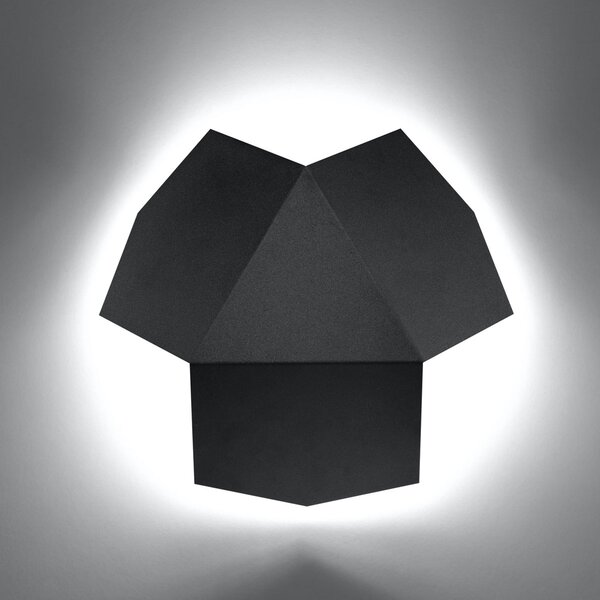 Απλίκα Τοίχου Sollux Tre Black SL.0425