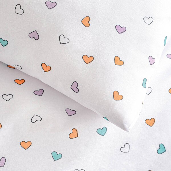 Σεντόνια King Size (Σετ) Rythmos Symbol Tiny Heart White