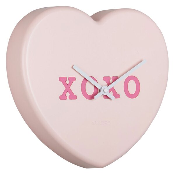 Ρολόι Τοίχου (27x6x30) Karlsson Heart Candy Soft Pink