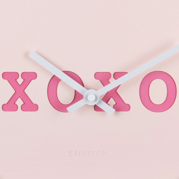 Ρολόι Τοίχου (27x6x30) Karlsson Heart Candy Soft Pink