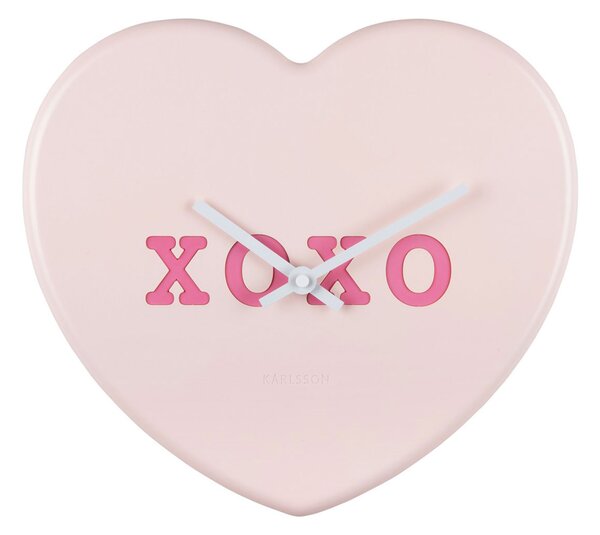 Ρολόι Τοίχου (27x6x30) Karlsson Heart Candy Soft Pink