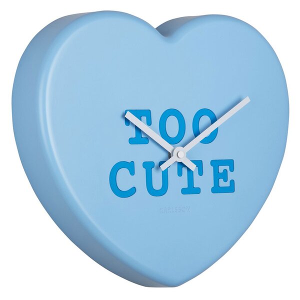 Ρολόι Τοίχου (27x6x30) Karlsson Heart Candy Soft Blue