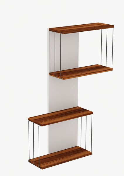 Ραφιέρα Τοίχου (65x19x96) A-G Destan 854KLN1729 Pine/White