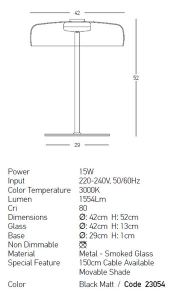 Πορτατίφ LED Zambelis 23054 Black Matt