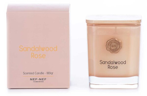 Κερί Αρωματικό 180gr Nef-Nef Homeware Sandalwood Rose