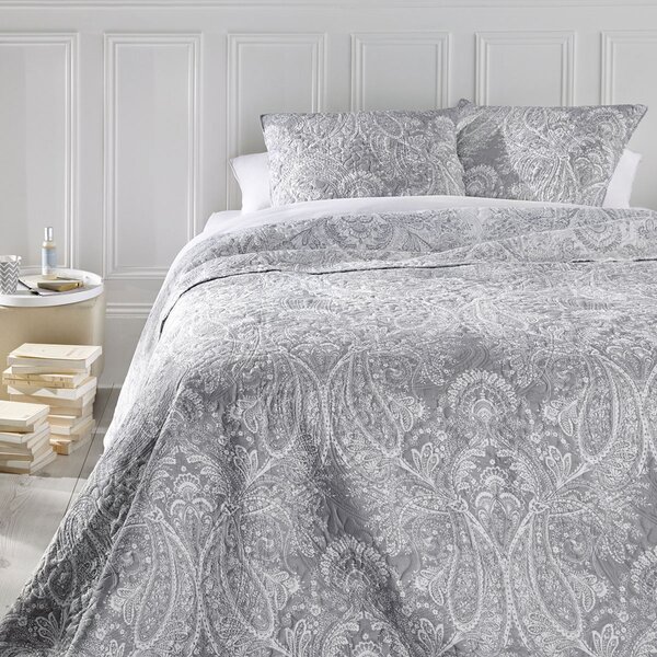 Κουβερλί King Size (240x260) 2 Όψεων + Διακοσμητικές Μαξιλαροθήκες A-S Marie Grey 131770B