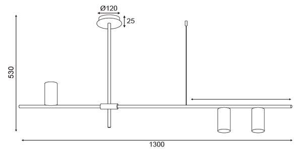 Φωτιστικό Οροφής Τρίφωτο Aca Aristo OD843C130G Gold