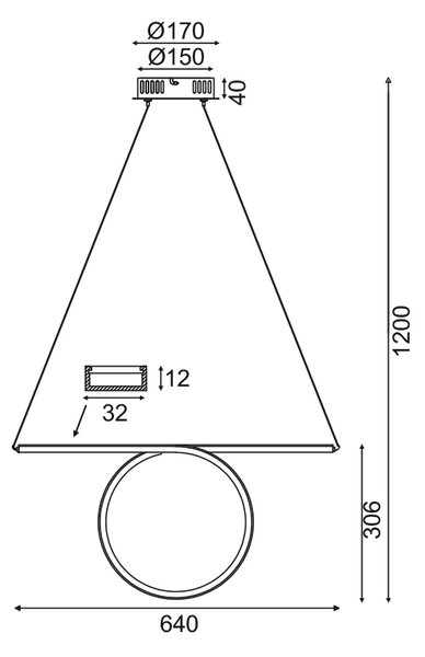 Φωτιστικό Οροφής LED Aca Zero HM98LEDP64CH Chrome