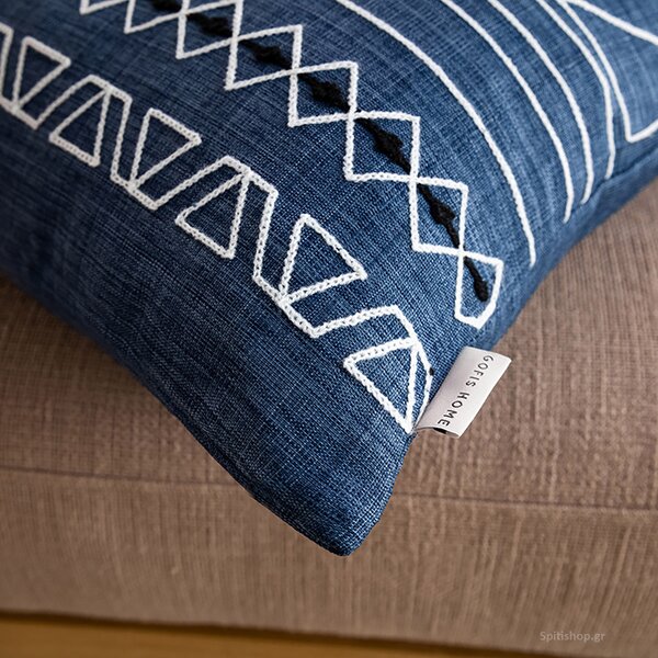 Διακοσμητική Μαξιλαροθήκη (43x43) Gofis Home Edna Blue Jean 162/01