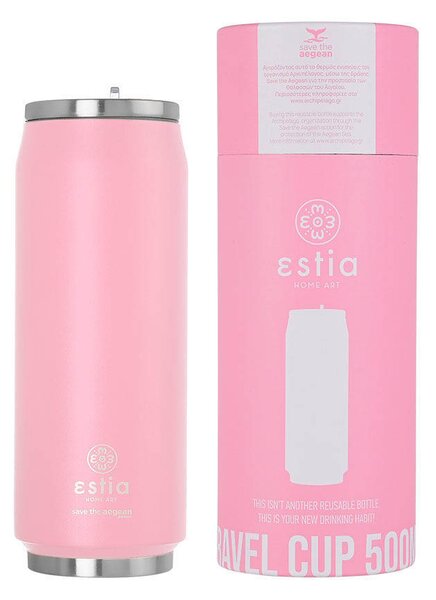 Ποτήρι Θερμός 500ml Estia Save The Aegean Blossom Rose 01-10317