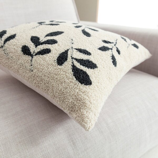 Διακοσμητική Μαξιλαροθήκη Μπουκλέ (43x43) Gofis Home Herbal Εκρού/Σκούρο Χακί 705/05