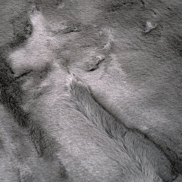 Χαλί Διαδρόμου Γούνινο (80x160) Βιοκαρπέτ Lapin Skin 04 Grey