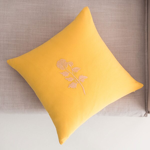 Διακοσμητική Μαξιλαροθήκη (43x43) Gofis Home Yolanthe Sun Yellow 484/10