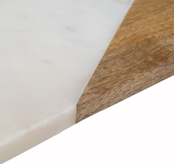 Πλατώ Σερβιρίσματος (15x30) S-D White Marble 173702A