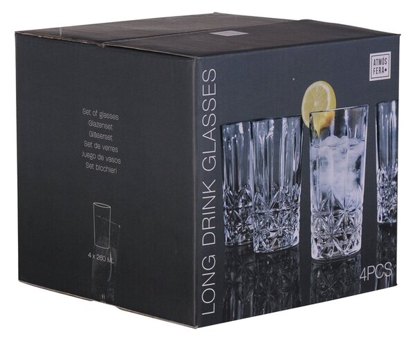 Ποτήρια Νερού 260ml (Σετ 4τμχ) K-M 332100080