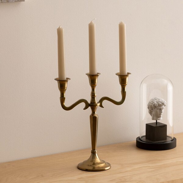 Κηροπήγιο 3 Θέσεων (22.5x9.1x26.5) A-S Candle Holder Gold 123154A