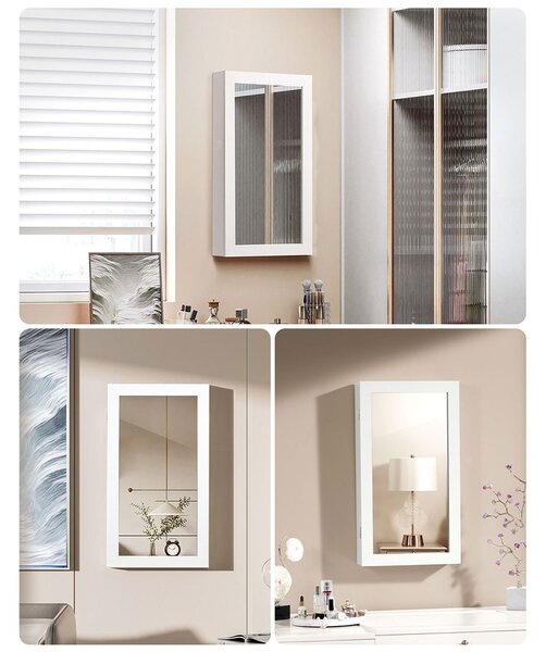 Καθρέφτης Τοίχου/Κοσμηματοθήκη (37x10x67) Songmics JBC51W