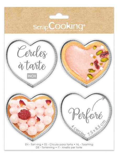 Κουπ Πατ (Σετ 4τμχ) Scrap Cooking Καρδούλες SCC-1323