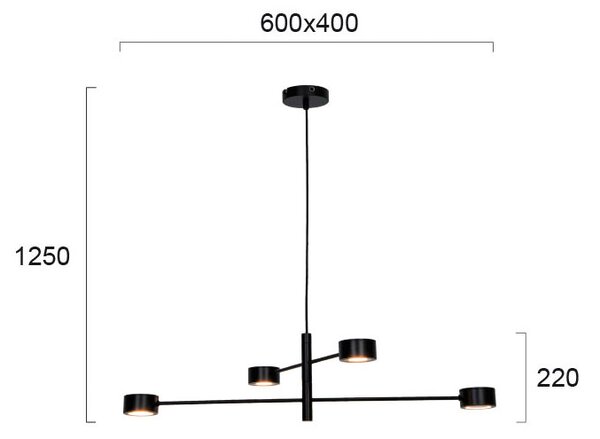 Φωτιστικό Οροφής Πολύφωτο LED Viokef Prima 4258100