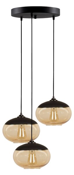 Φωτιστικό Οροφής Τρίφωτο A-G Camini 892OPV1773 Black Honey