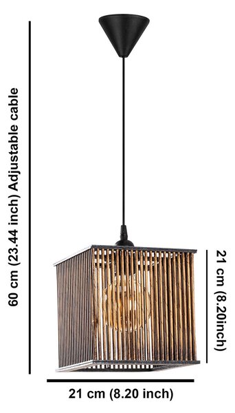 Φωτιστικό Οροφής Μονόφωτο A-G Cage 390FLH2187 Antique