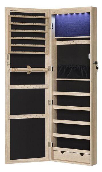 Καθρέφτης Τοίχου/Κοσμηματοθήκη (37x10x120) Songmics JJC093M01