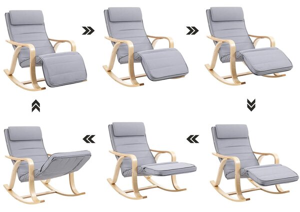 Κουνιστή Πολυθρόνα Relax (67x125x91) Songmics LYY41G