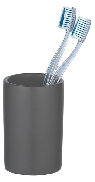 Ποτηροθήκη Μπάνιου (Φ7x11) Wenko Polaris Matt Grey 24016100