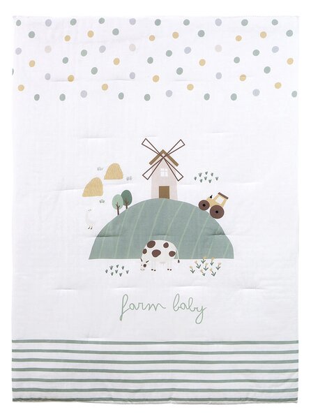 Κουβερλί Κούνιας (100x140) 2 Όψεων Nima Farm Baby
