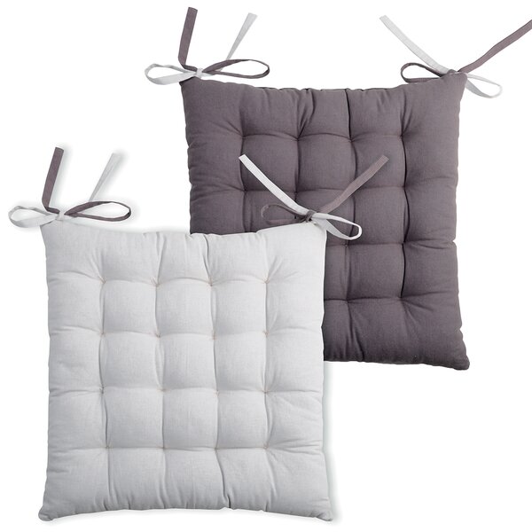 Μαξιλάρι Καρέκλας 2 Όψεων (40x40) S-F Duo Gris/Perle CU1490056GAL