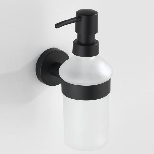 Dispenser Μπάνιου Τοίχου 200ml Wenko Bosio Black Matt 24235100