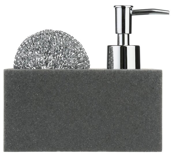 Δοχείο Υγρού Πιάτων + Θήκη Για Σφουγγάρι F-V Sponge Holder Gris 120052